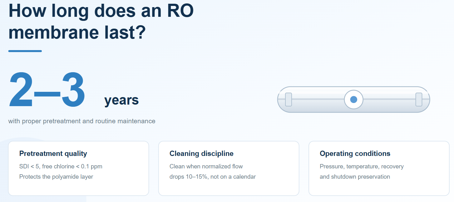 Does RO membrane need regular replacement? What is its service life?