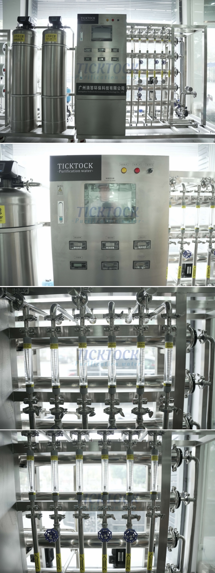 1000L/Hour EDI Water Treatment System Reverse Osmosis Filtration Ion Exchange Desalination Softening Equipment