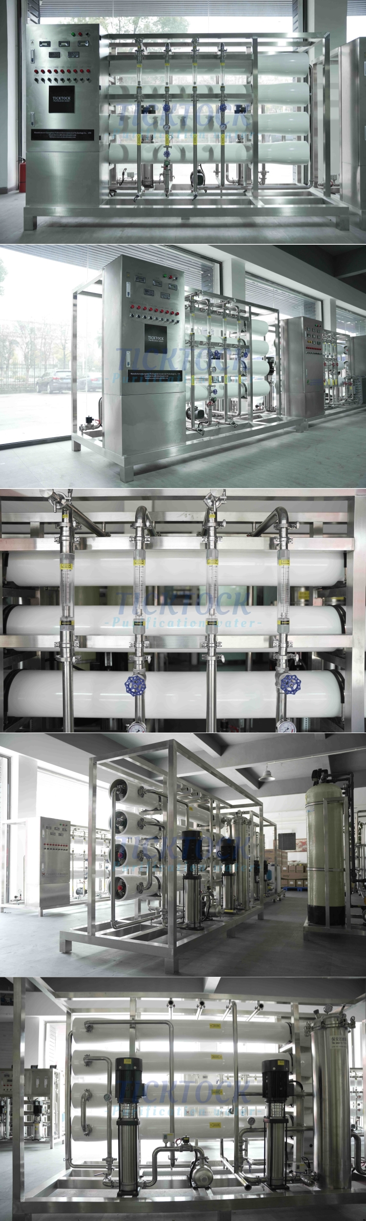 3 m³/h Double Stage RO Water Purification System, Double Reverse Osmosis Pure Water Treatment Plant